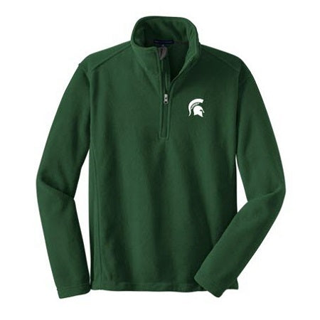 Michigan State Spartans Light Fleece in Forest w/ white emb helmet