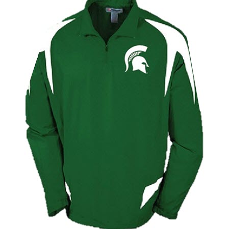 Michigan State Spartans 1/4 Zip Windbreaker