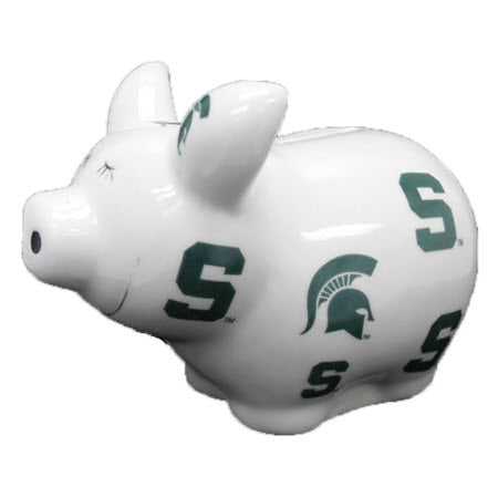 Michigan State Spartans Ceramic Piggy Bank