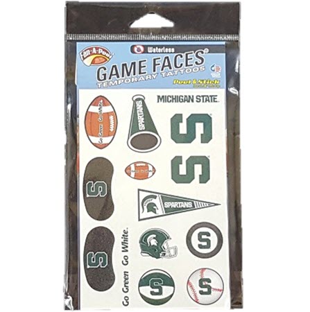 Michigan State Spartans 14 pc Tattoo Pack