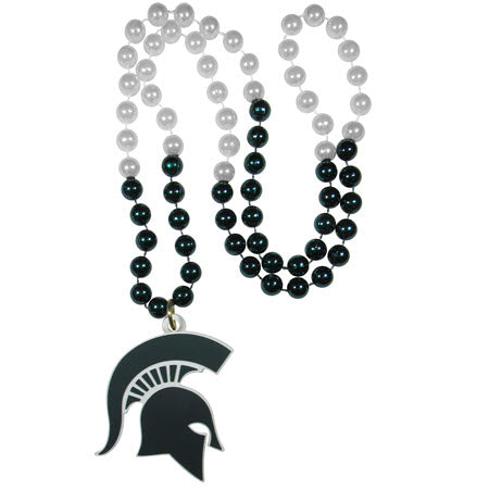 Michigan State Spartans Mardi Gras Beads