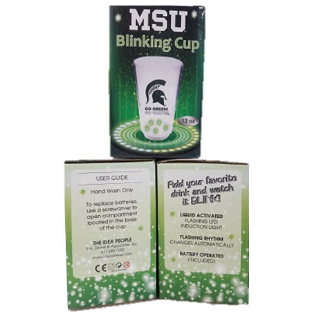 Michigan State Spartans Blinky Light Plastic Cup