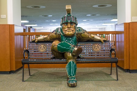 Michigan State Spartans Postcard - Union Bronze Sparty